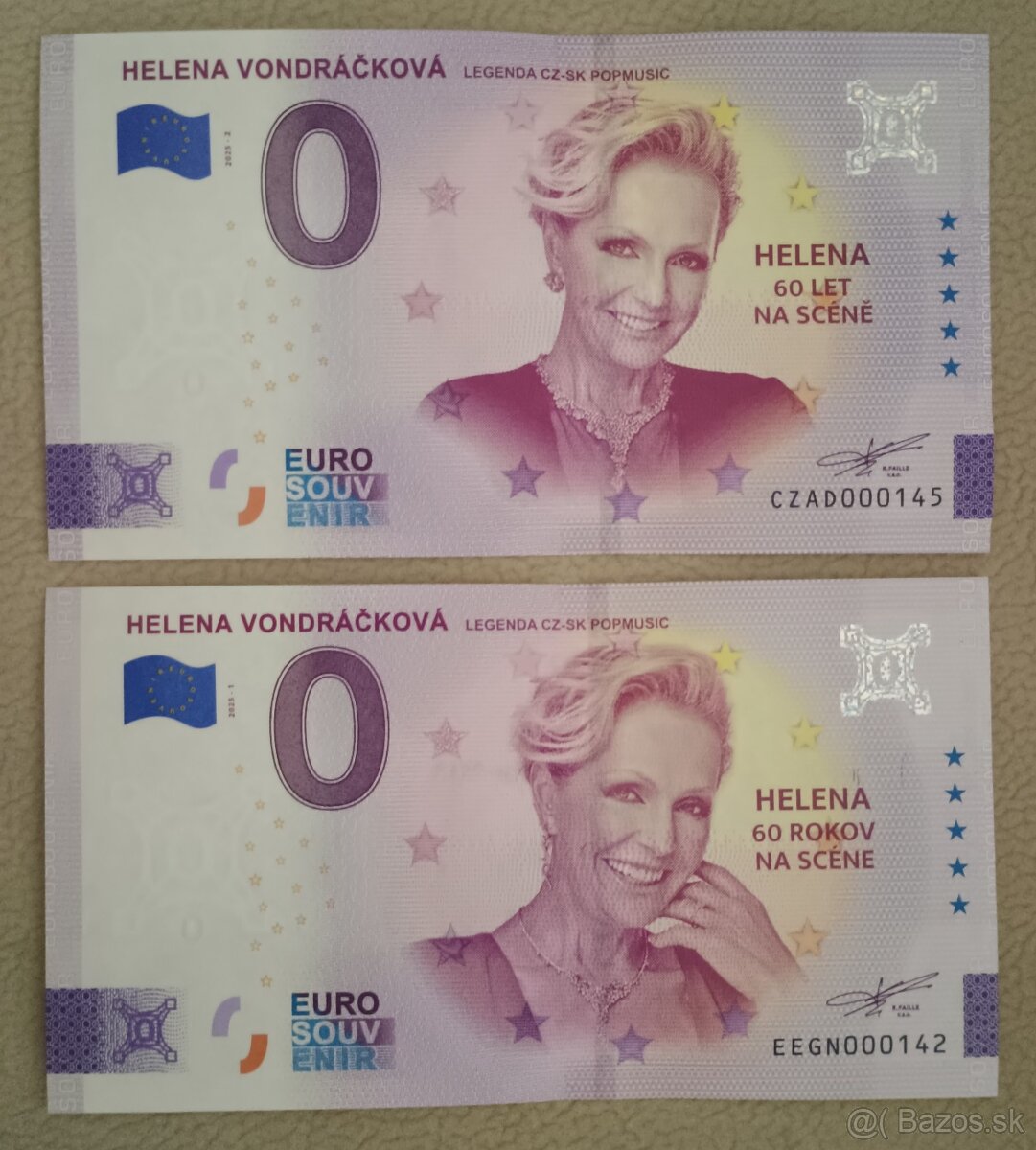 0 euro bankovky Helena Vondráčková