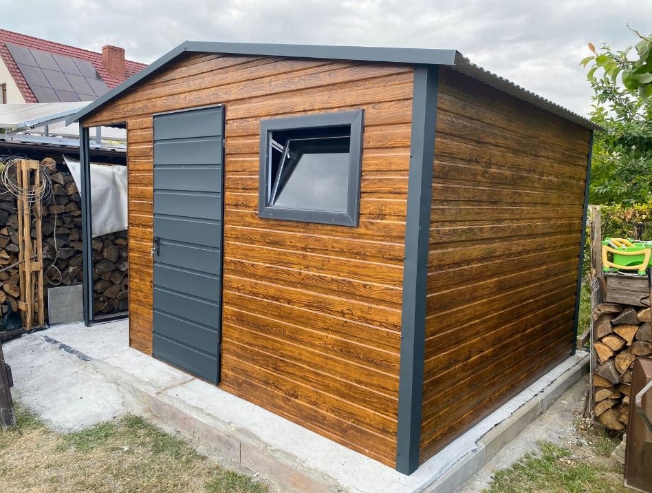 ZÁHRADNÝ DOMČEK 3×4+1x4m | Zlatý dub