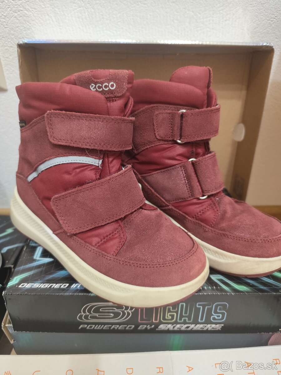 Predám zimné detské topánky Ecco,geox, decathlon