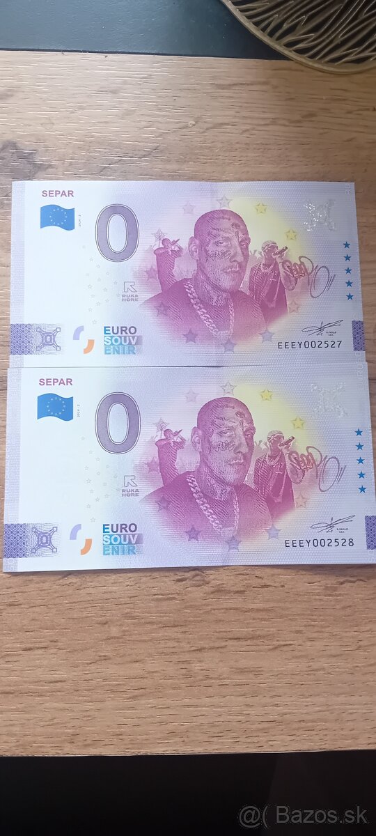 0 eur Separ bankovka