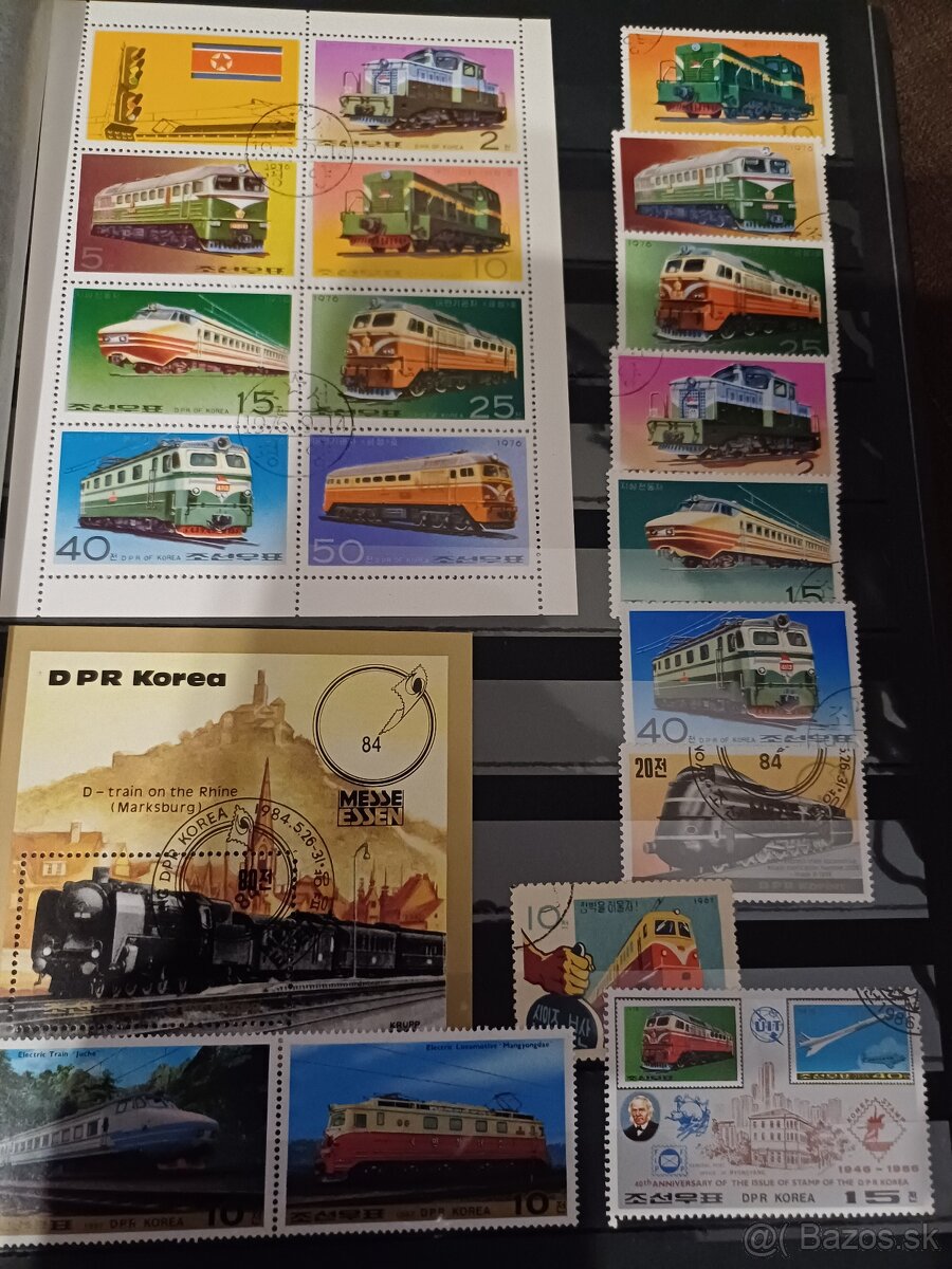 predám známky - vlaky - Korea