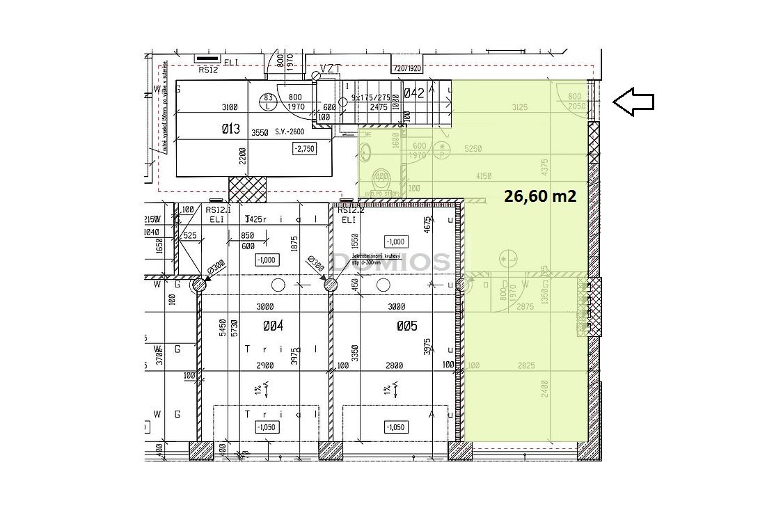 Kancel. celok (26,60m2, bezb., vykur., príz., parking, KE-S)