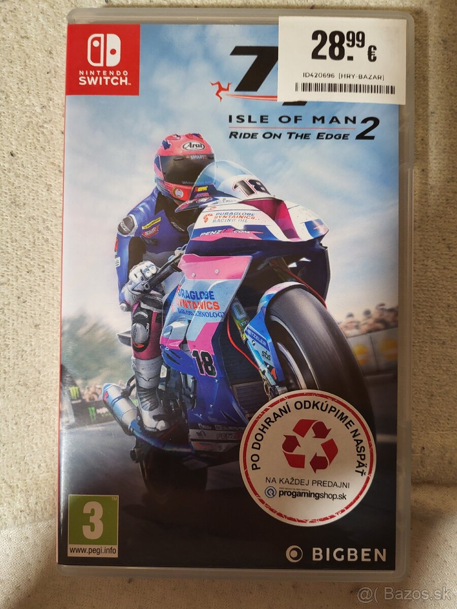 Predám hru TT Isle Of Man Ride On The Edge 2 na SWITCH