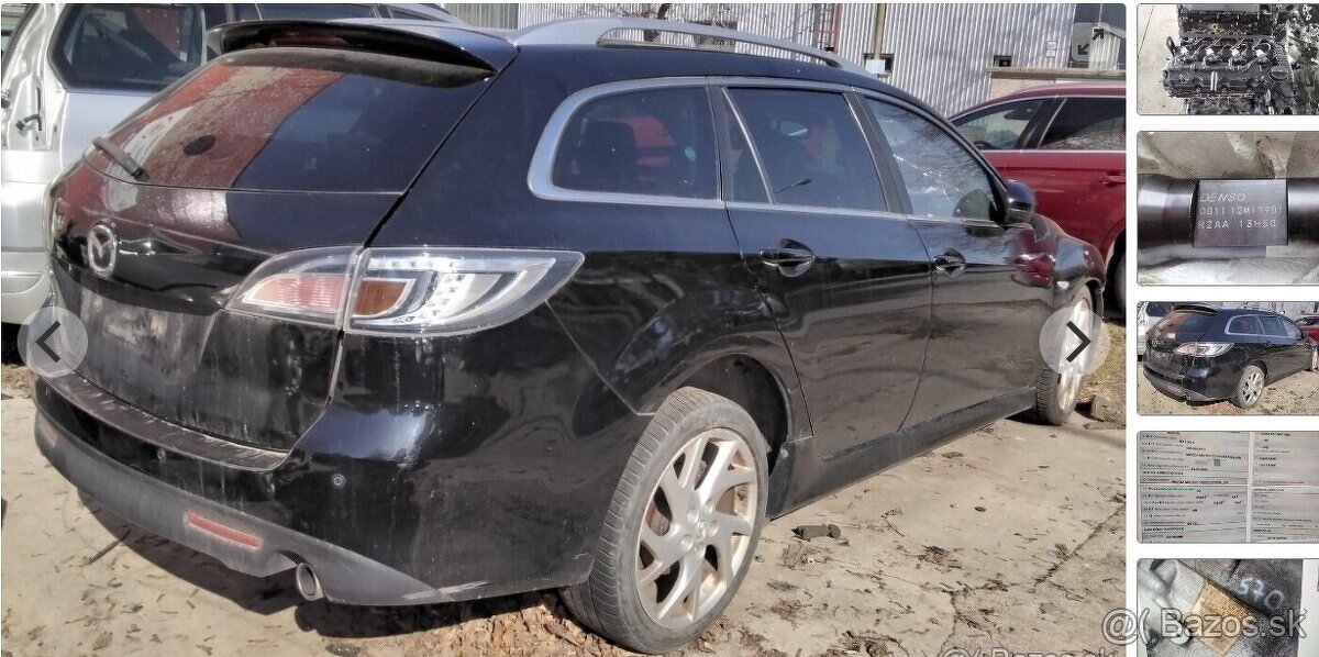 Mazda 6 2.2 D 2011 Prevodovka 6 RÝCHLOSTNÁ, PIATE DVERE