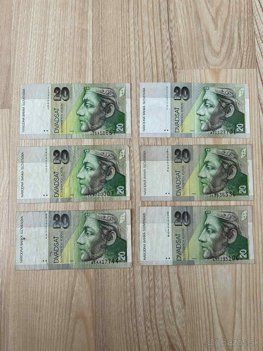 Slovenské bankovky 20 SK