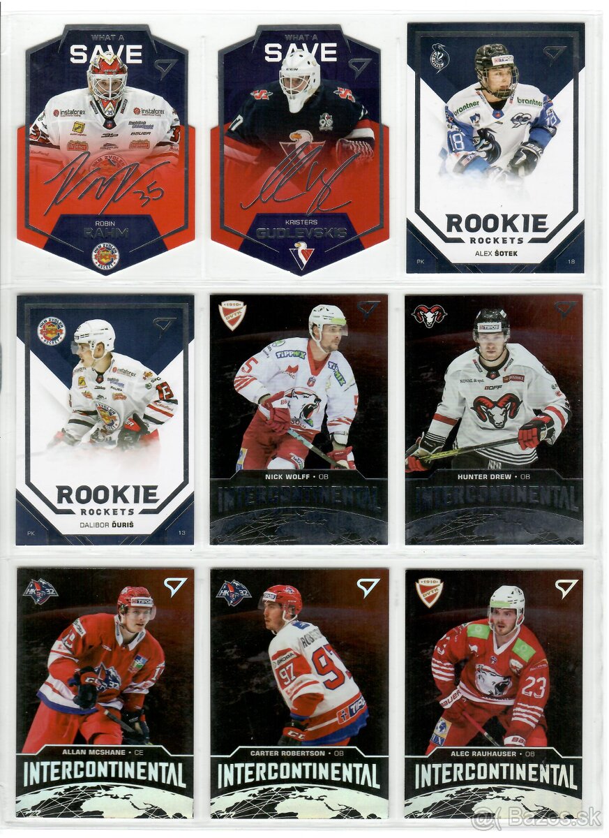 Predam hokejove karticky Extraligy SportZoo 17ks za 5€