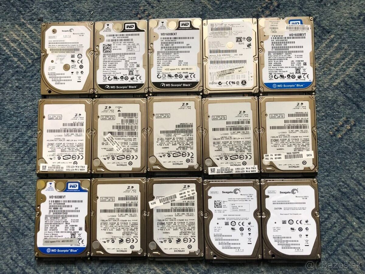 320gb 250gb 160gb 2,5 SATA, harddisk vhodný do notebooku..