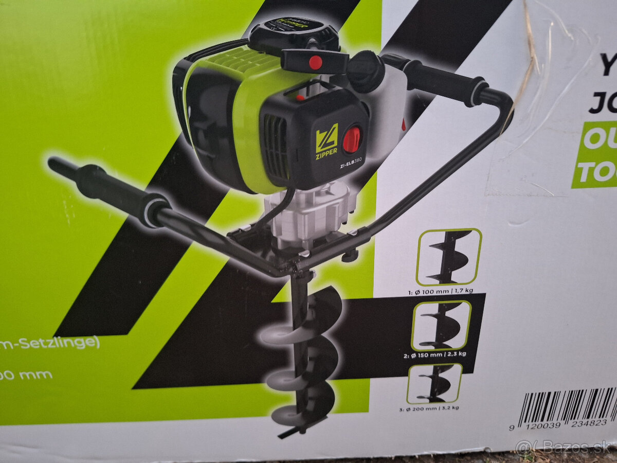 Zemný vrták ZIPPER ZI-ELB380+3 vrtaky