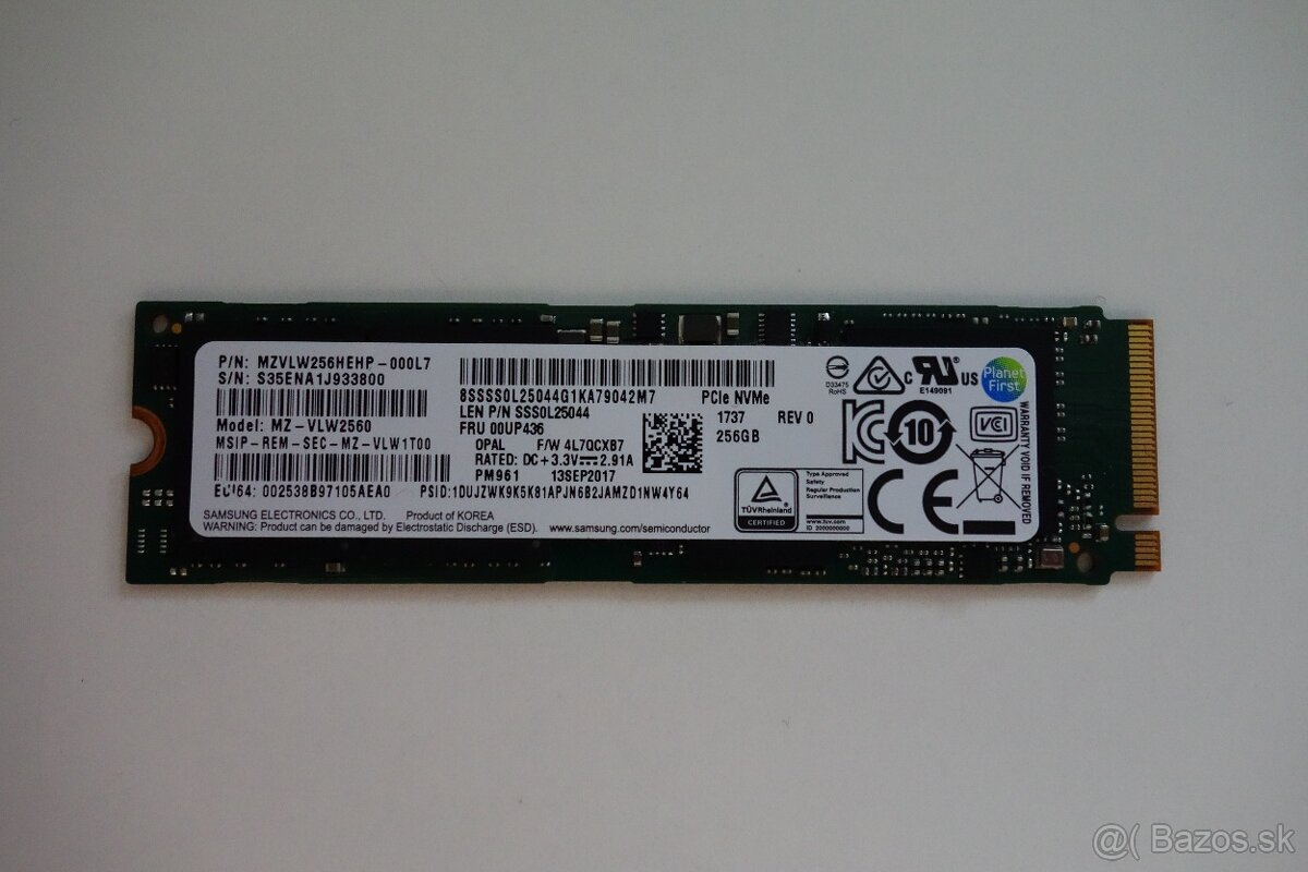 256GB SSD SAMSUNG PM961 NVMe