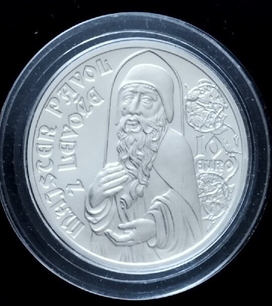 Strieborná minca 10€ majster Pavol z Levoče
