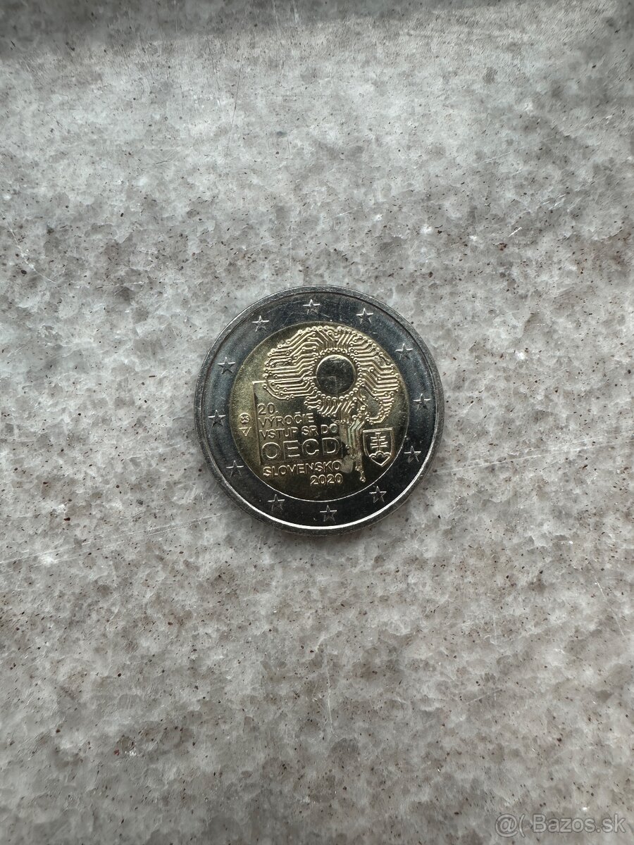 2€ minca - 20. výročie vstup SR do OECD, Slovensko 2002