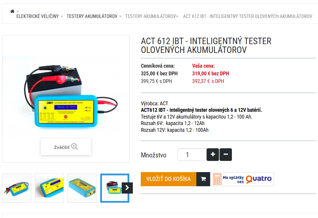Tester batérií ACT612