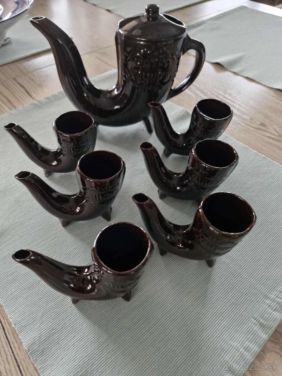 Keramická súprava “Gajda Karpaty” – 1 kanvica + 6 pohárikov