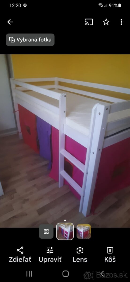 Detská vyvyšená posteľ