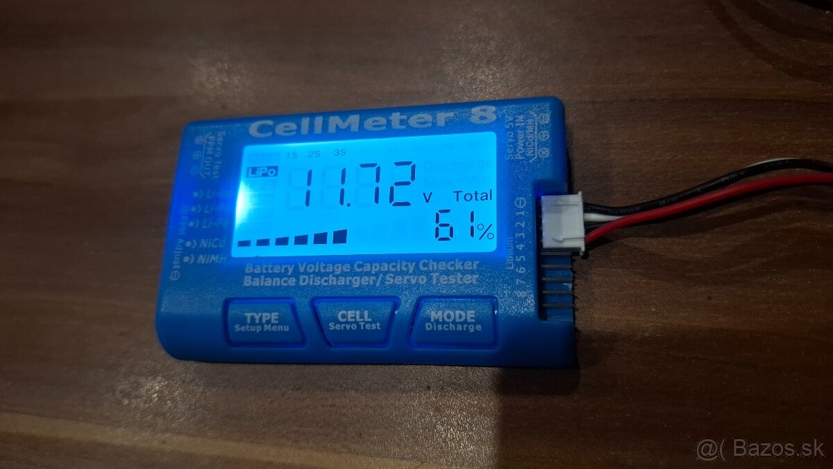 Tester kapacity batérií a servotester