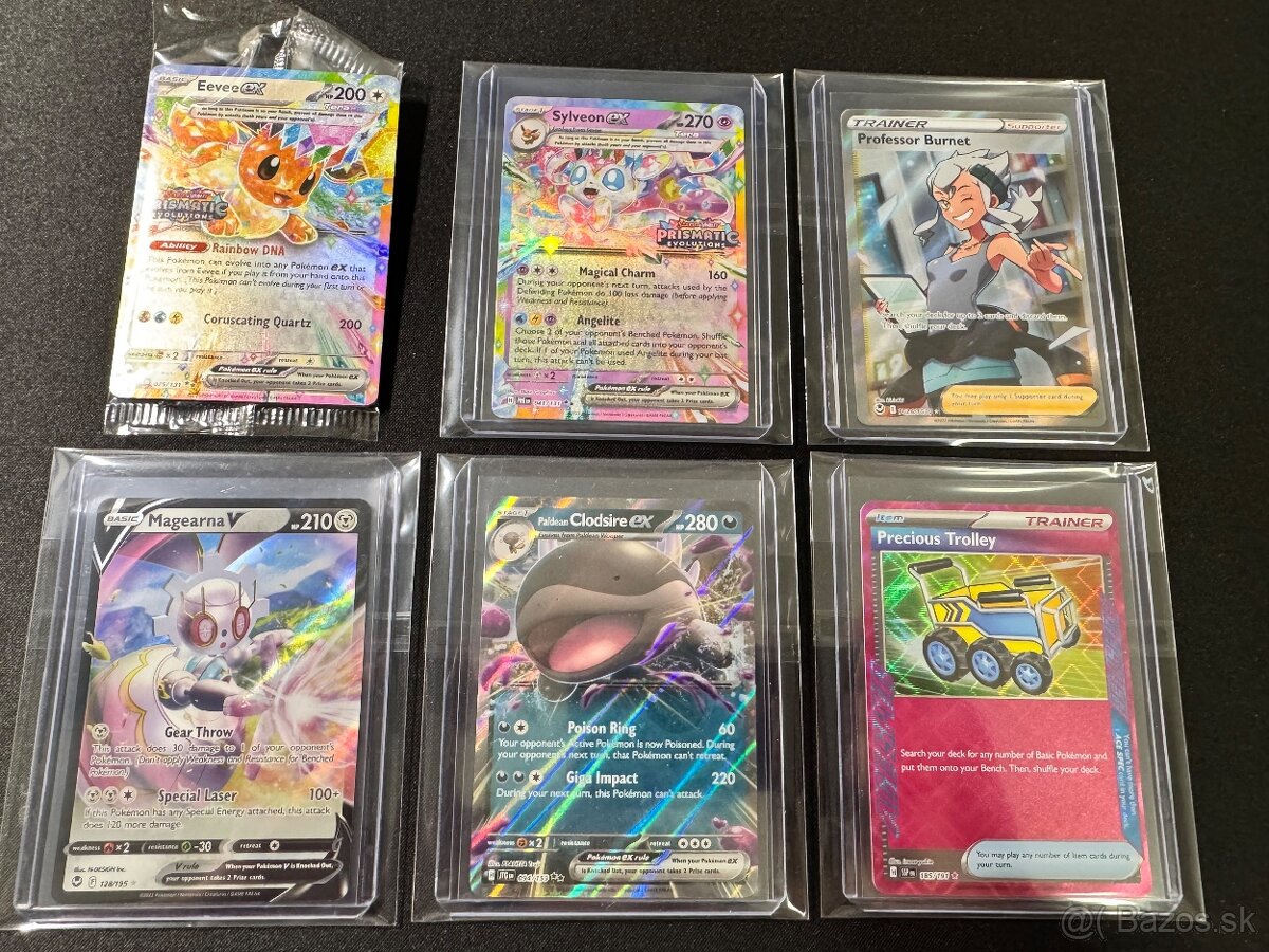 Pokemón Vzácne Karty + 100ks Balíčky s V/EX + Jumbo - Nové