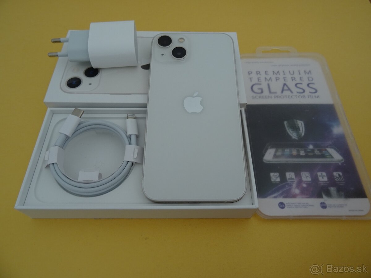 iPhone 13 128GB STARLIGHT - ZÁRUKA 1 ROK - VELMI DOBRÝ STAV