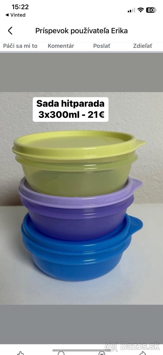 Sada hitparada 3x300ml Tupperware