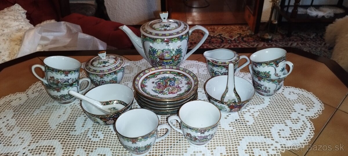 Retro porcelánová čínska sada