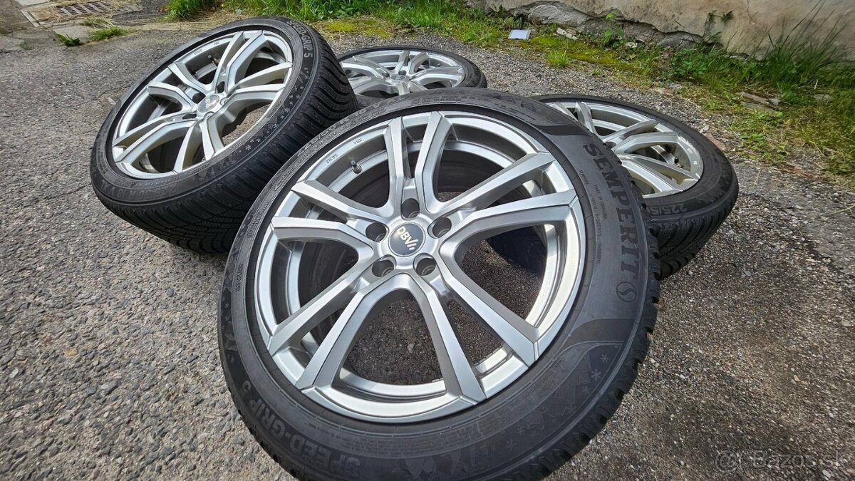 zimní Alu kola 5×114,3 R18 + pneu Semperit