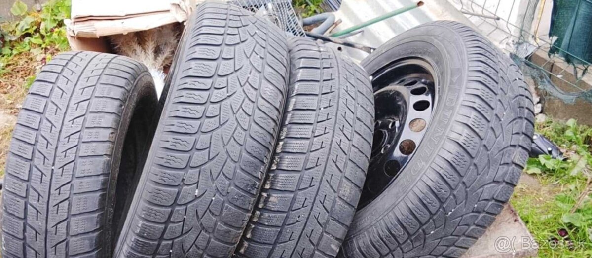 Predám zimné kolesá Dunlop 195/65 R15 – ako nové