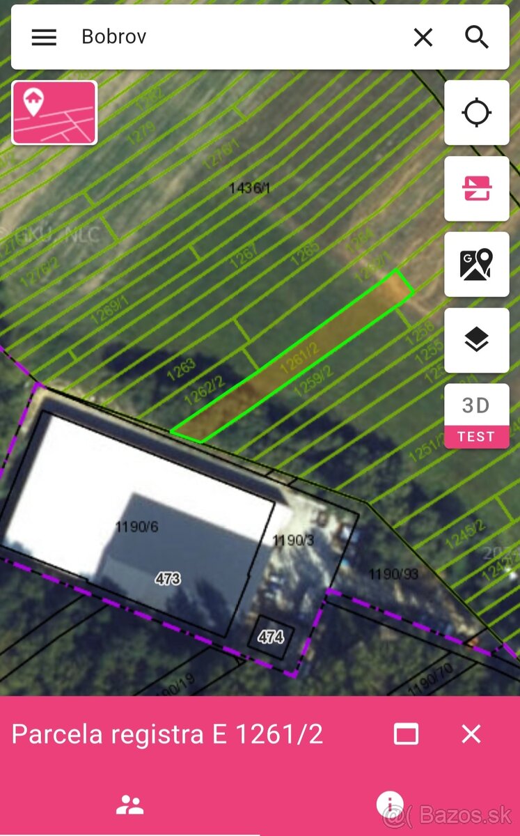 Predám pozemok v Bobrove