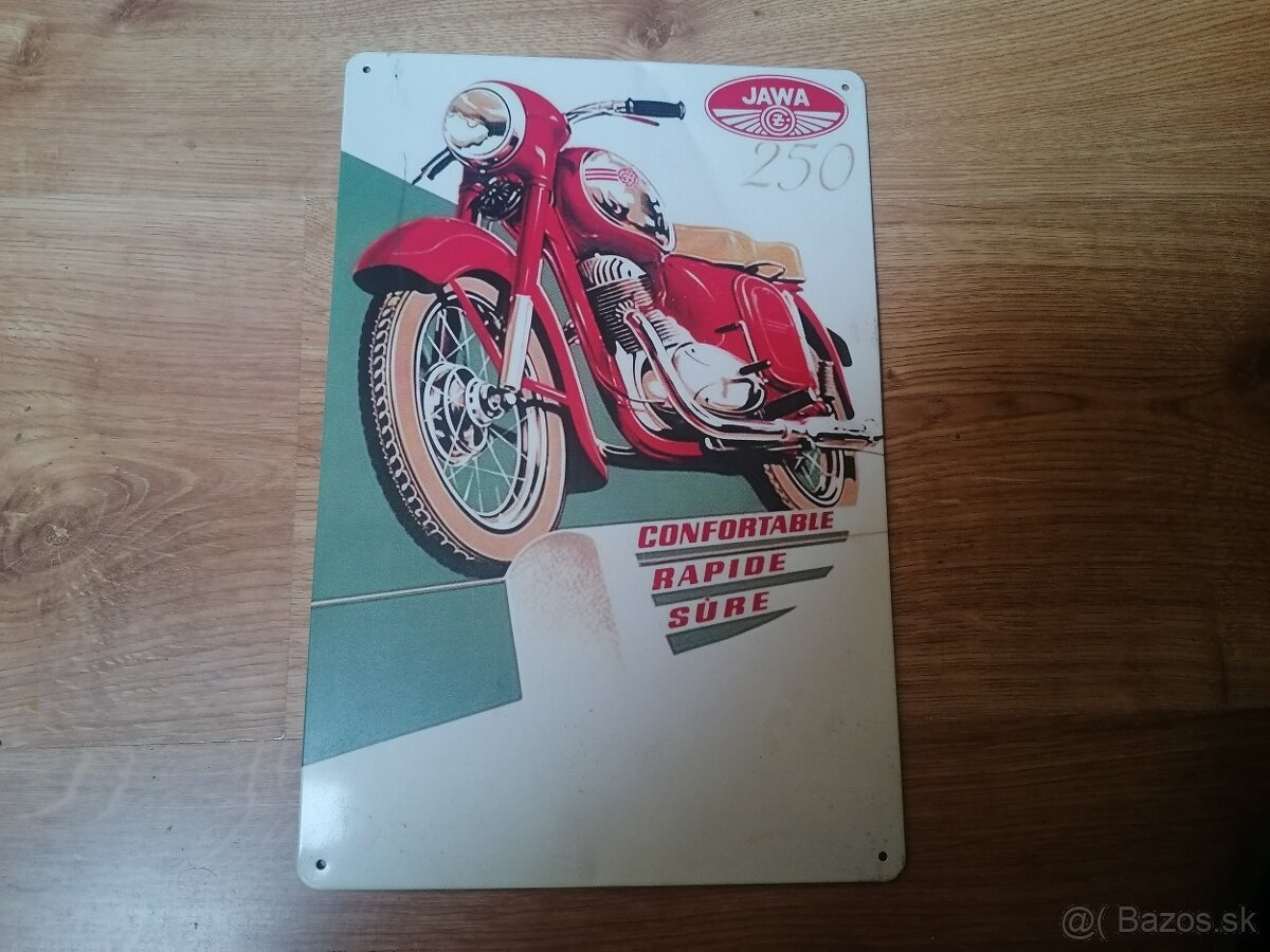 Plechová tabuľa Jawa 250
