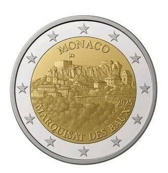 2€ minca Monako 2025 - Markízstvo Baux
