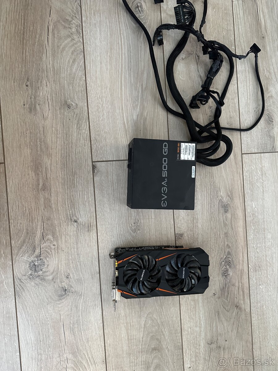 Predám Grafickú Kartu – GTX 1060 3GB + Zdroj EVGA 500 GD