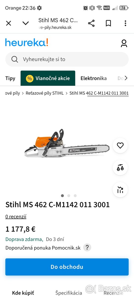 Predám Stihl 462 a Stihl 440