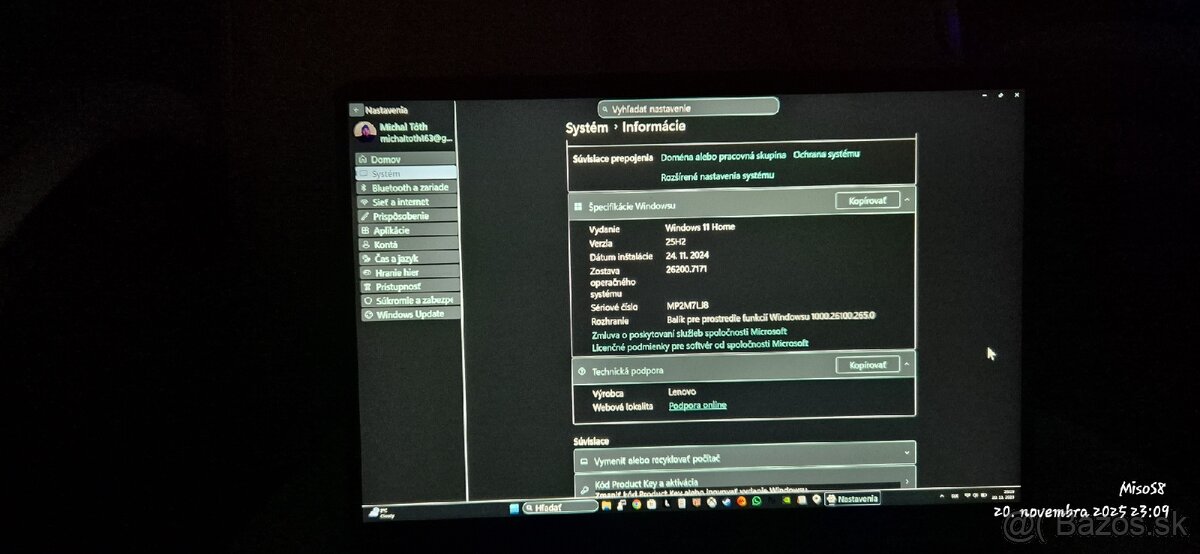 Notebook Lenovo gaming 3 na predaj