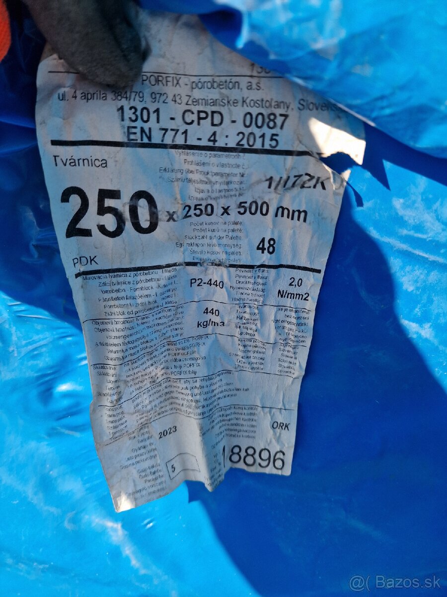 Predám zostatok stavebného materiálu zo stavby