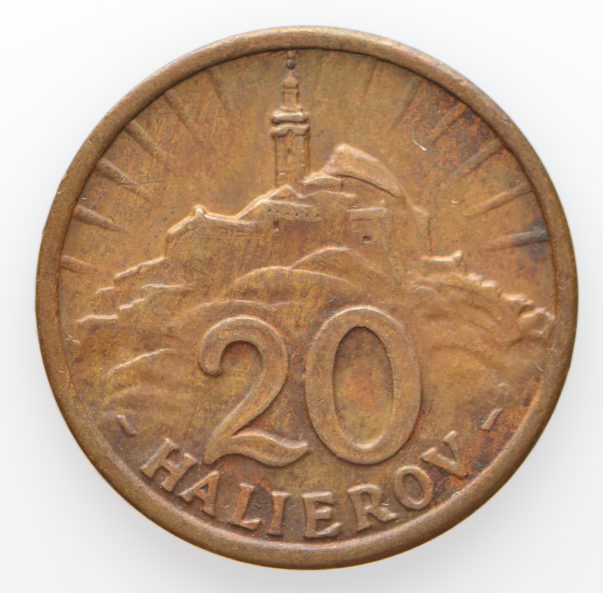 20 halier 1942 CuZn - Slovenský štát
