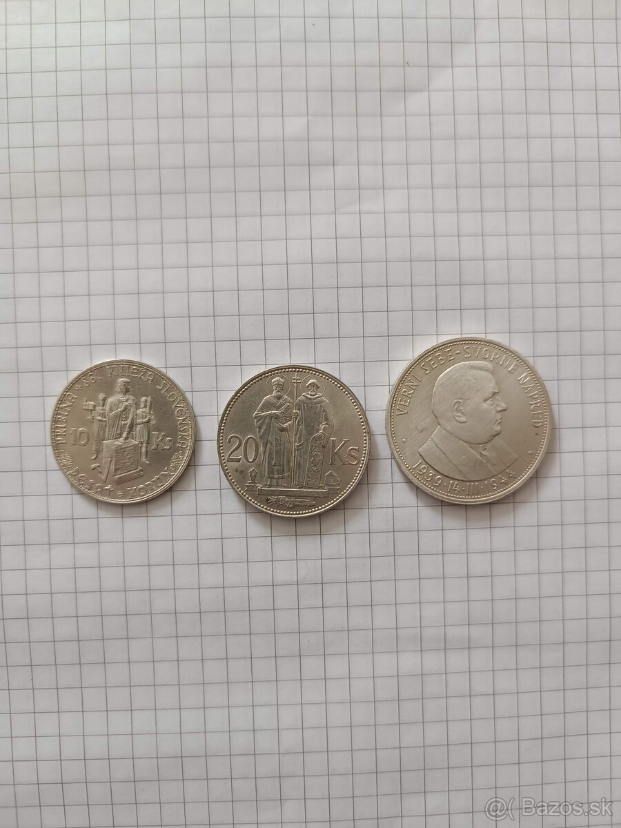 Strieborné mince Slovenský štát