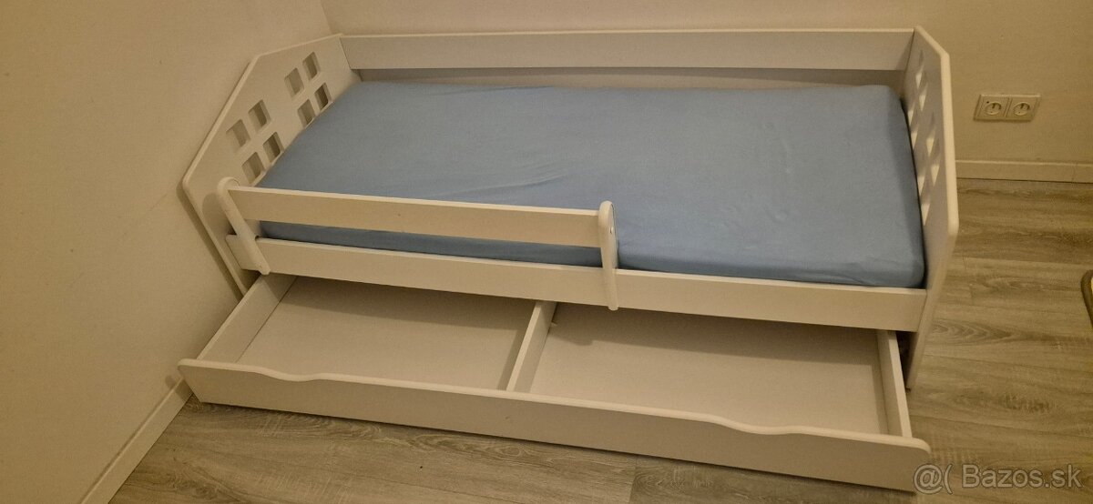 Detská biela posteľ Bibi - 180x80 cm