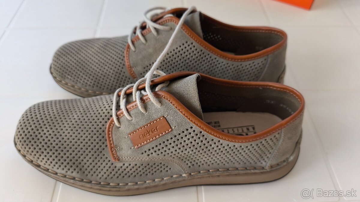 RIEKER pánske kožené topánky 43, nové