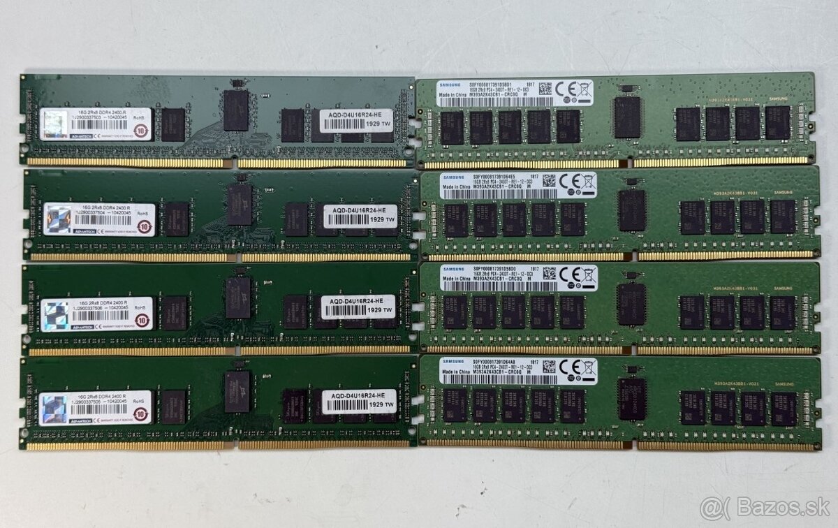 Pamäte 8GB-16GB DDR4 ECC-Registered pre servery