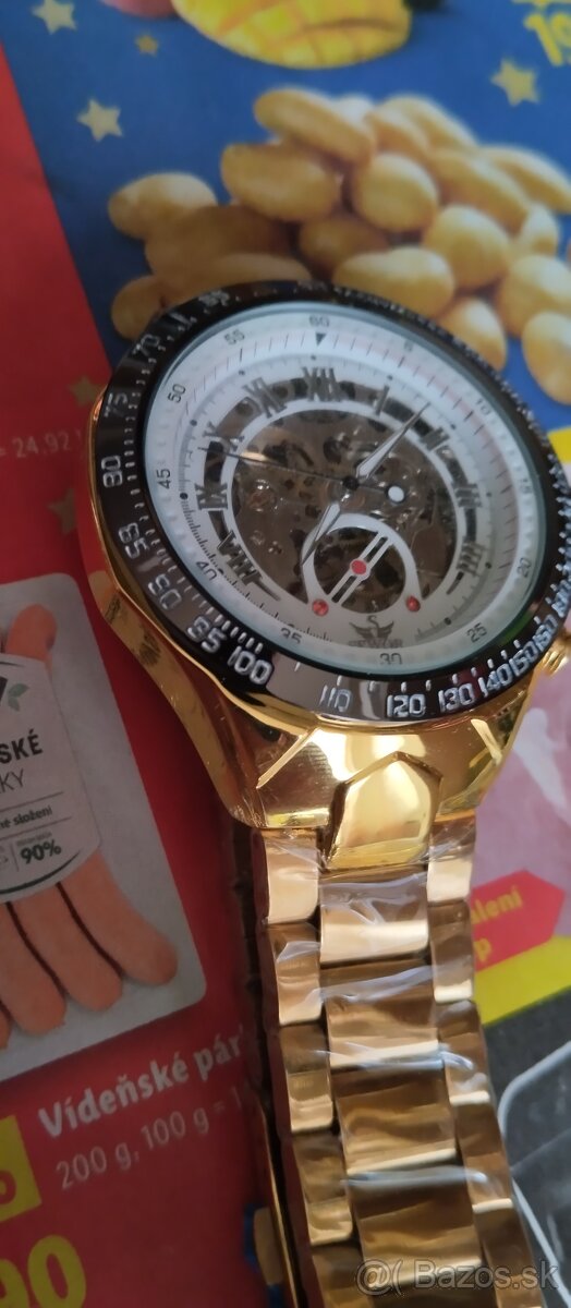 luxusní hodinky SEWOR SKELETON