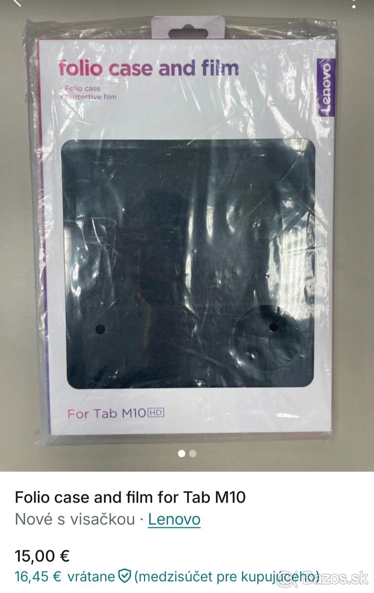 Folio case and film for Tab M10