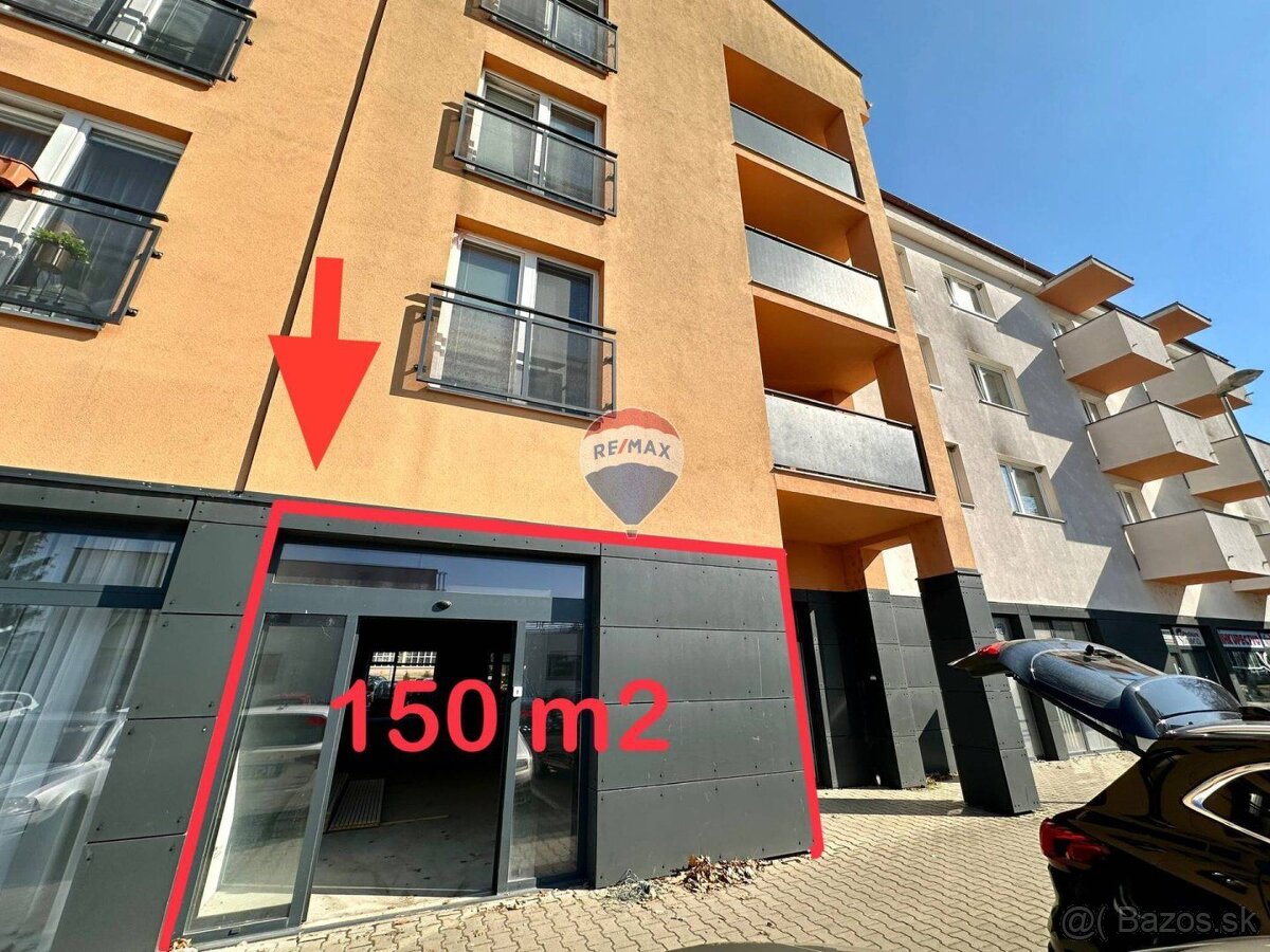 Priestranný obchodný priestor 150m2 v novostavbe Letka