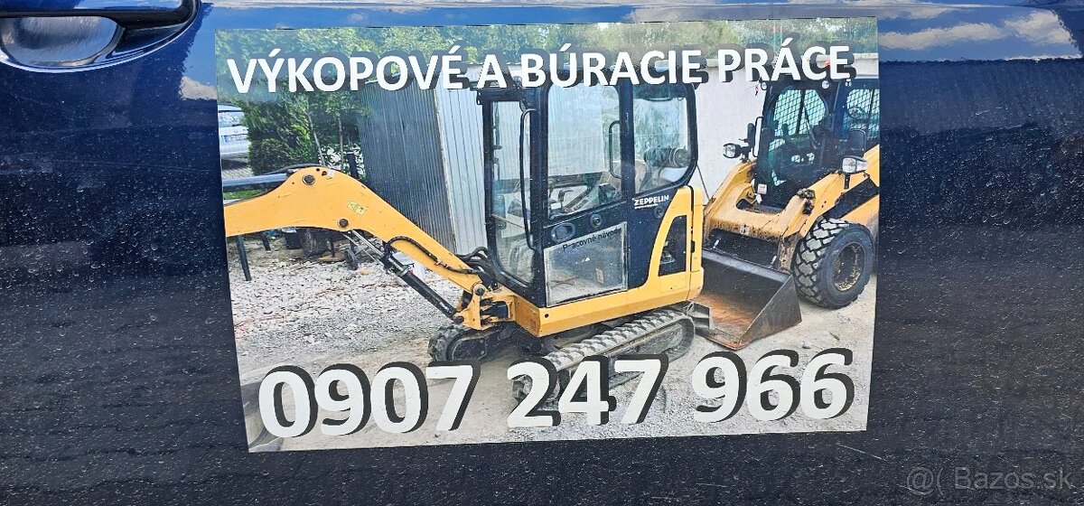 VÝKOPOVÉ A BÚRACIE PRÁCE - DOMY NA KLÚČ