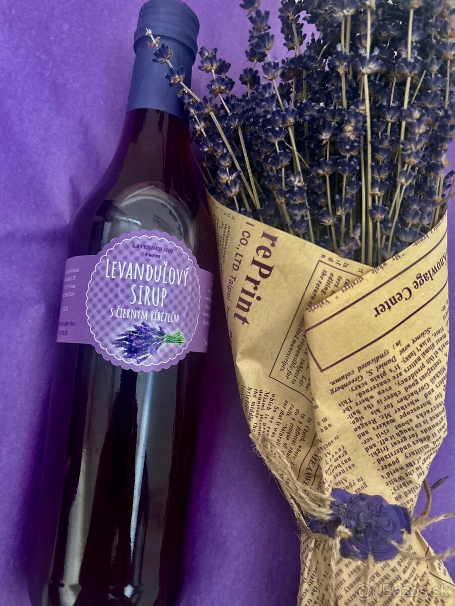 Levanduľový sirup s čiernym ríbezlím