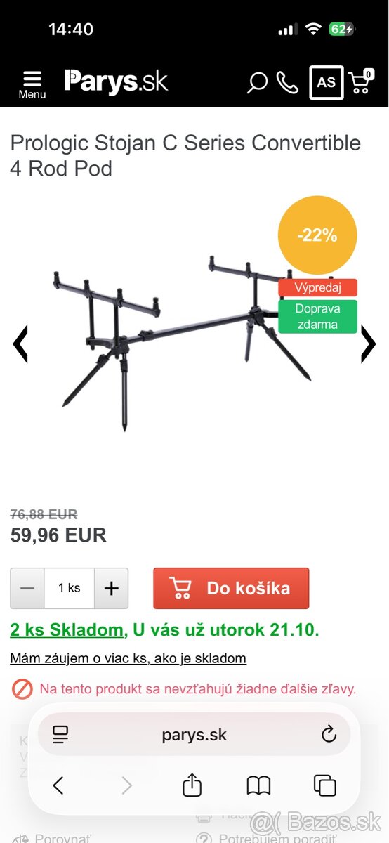 Prologic Stojan C Series Convertible 4 Rod Pod