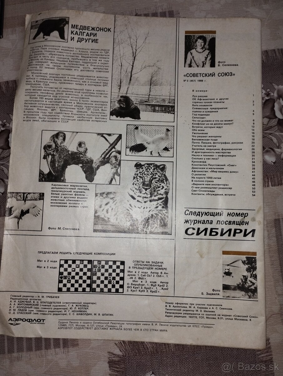 Sovietske noviny „Sovetski Sojuz“ – rok 1988, výborný stav