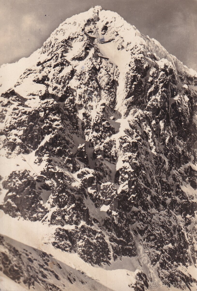 Staré pohľadnice Vysoké Tatry, lanovka, Lomnický štít