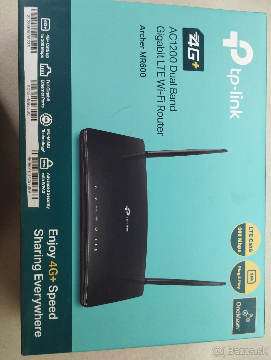 Predám: 4G LTE Wi-Fi router TP-Link MR600
