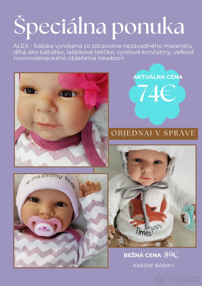 Realistická bábika špeciálna cena