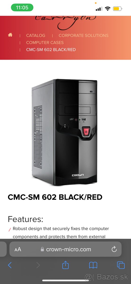 Skrina CMC-SM 602 BLACK/RED