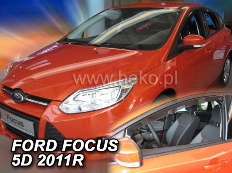 Deflektory - protiprievanové plexi Ford Focus III HTB Sedan