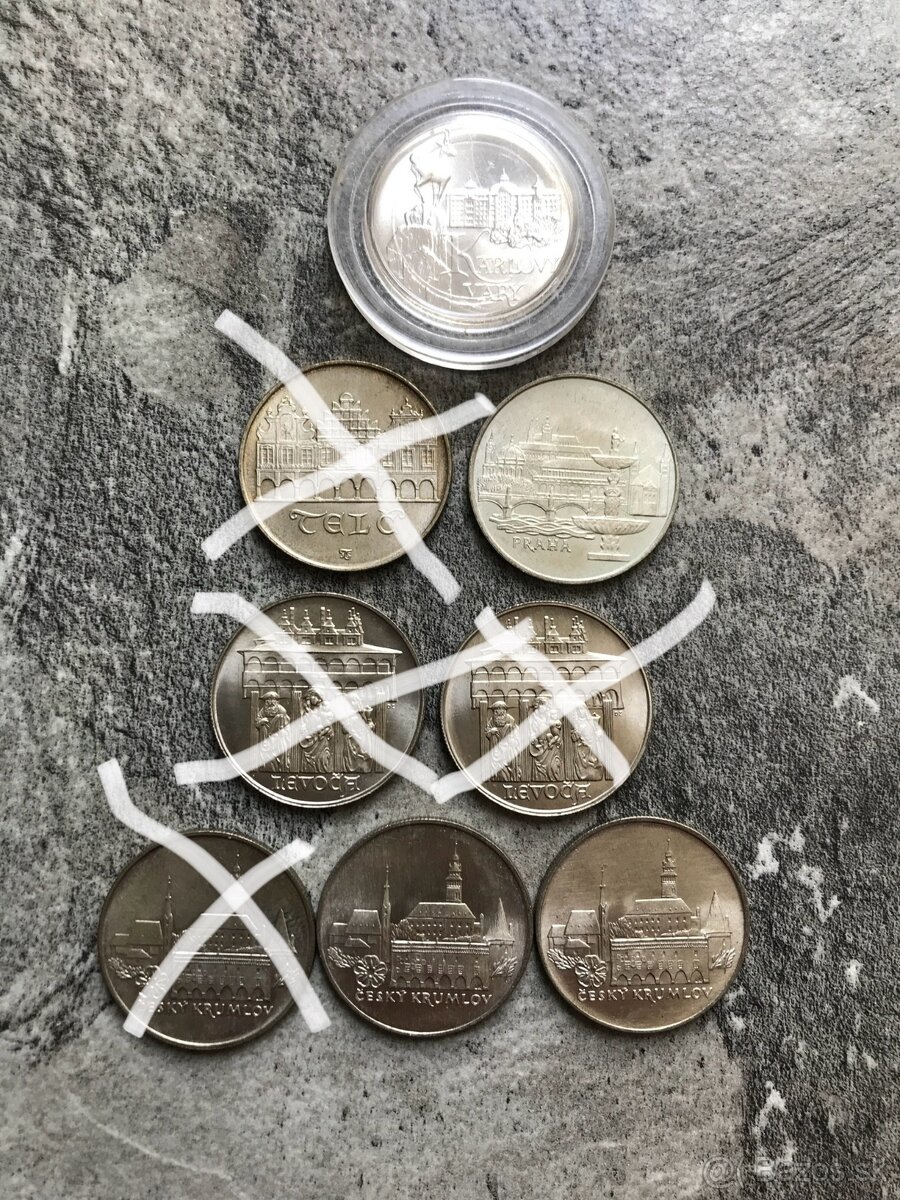 mince strieborné 50kcs a 200sk Janko Alexy